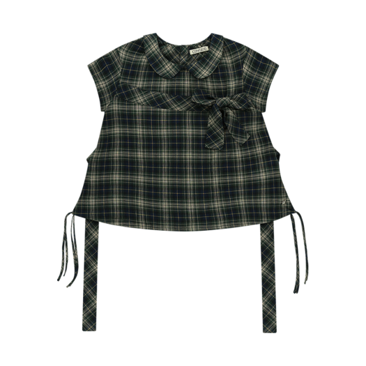 SU2501SH02-c COYSEIO Bow Blouse Check