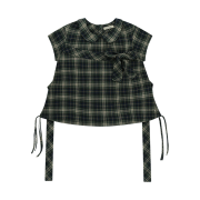 COYSEIO Bow Blouse Check