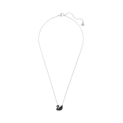 (W) Swarovski Iconic Swan Pendant Small Black Rhodium Plated