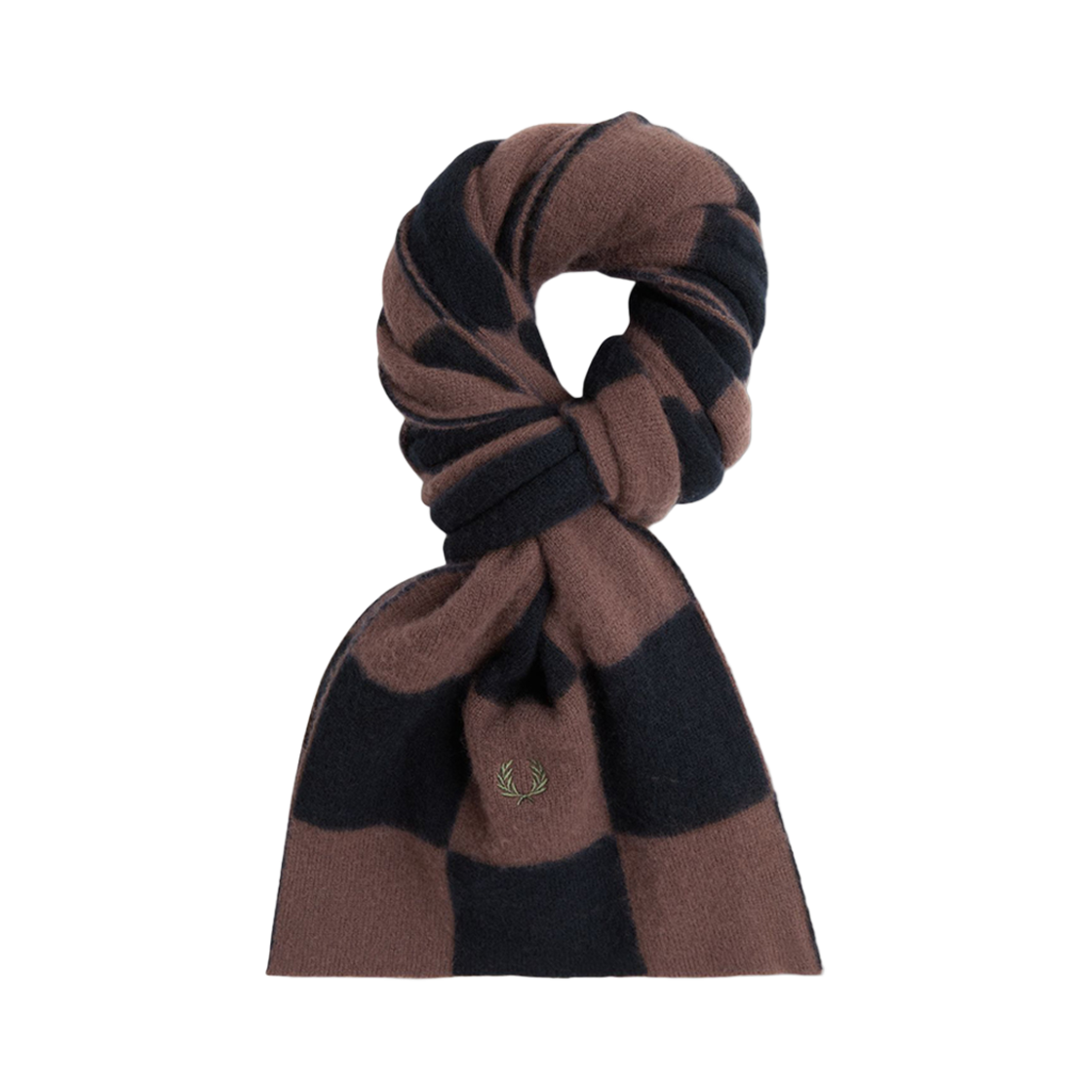 프레드페리 체커보드 램스울 스카프 캐링턴로드브릭(Fred Perry Chequerboard Lambswool Scarf Carrington Road Brick) - 1