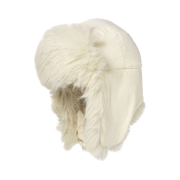 Emis Corduroy Fur Earflap Cap Ivory