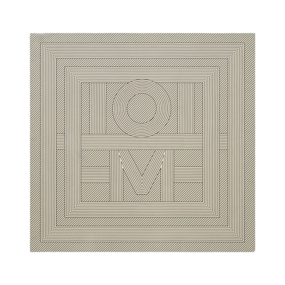 토템 스트라이프 모노그램 실크 스카프 크림(Toteme Striped Monogram Silk Scarf Cream) - 1