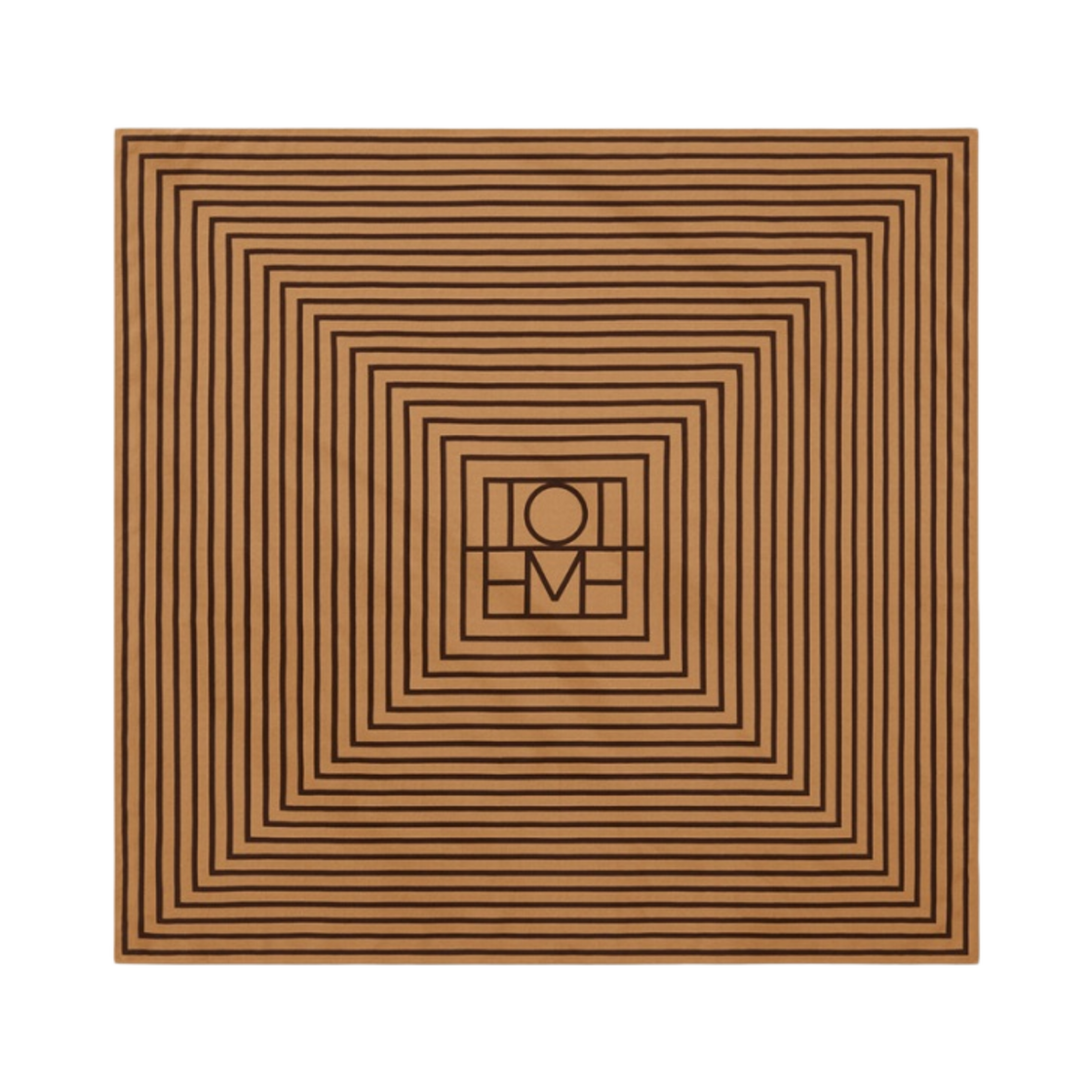 213-852-800-953 Toteme Signature Monogram Silk Scarf Dark Brown Monogram