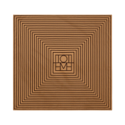 Toteme Signature Monogram Silk Scarf Dark Brown Monogram