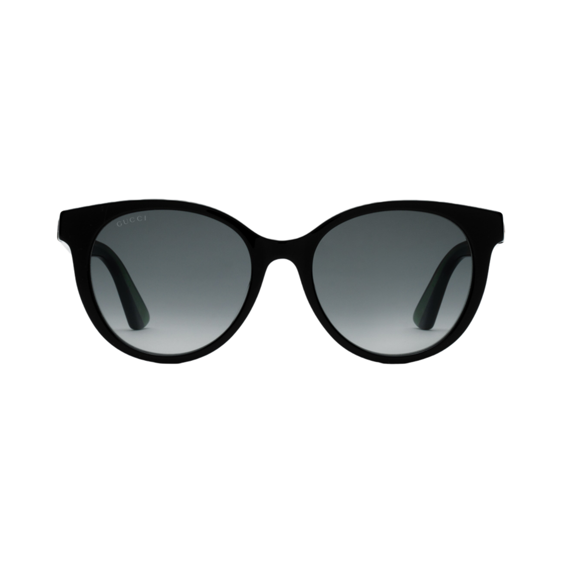 610932-J0740-1031 (W) Gucci Round Frame Sunglasses Shiny Black