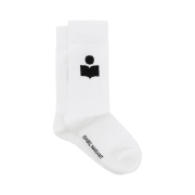 Isabel Marant Siloki Logo Socks White