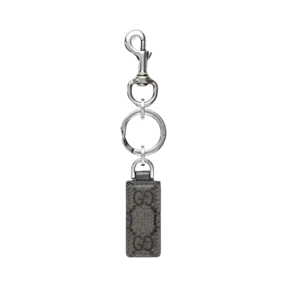 794061-UULBN-1244 Gucci Ophidia Keychain with Hook Closure Grey