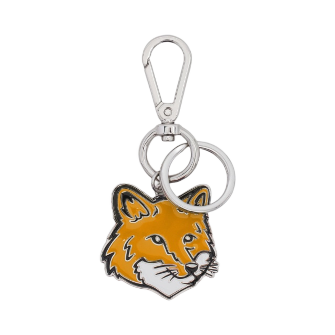 LM06904AM1002-P860 Maison Kitsune Bold Fox Head Metal Keyring Fox