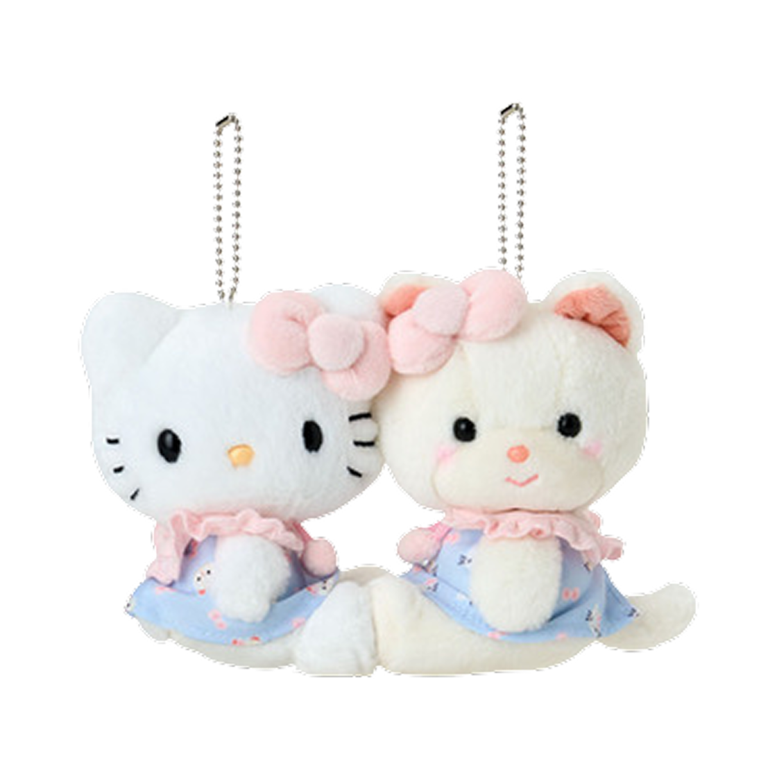 899640 Sanrio Hello Kitty & Creamy Cat Yoshitoku Retro Plush Collection Mascot Holder Set