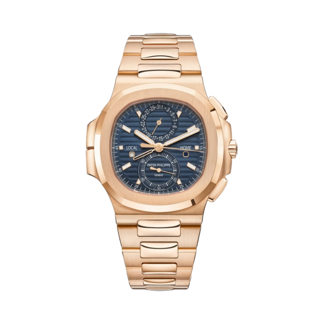 파텍 필립 노틸러스 40.5mm 5990/1R-001 로즈 골드 선버스트 블루 다이얼 로즈 골드(Patek Philippe Nautilus 40.5mm 5990/1R-001 Rose Gold Sunburst Blue Dial Rose Gold)