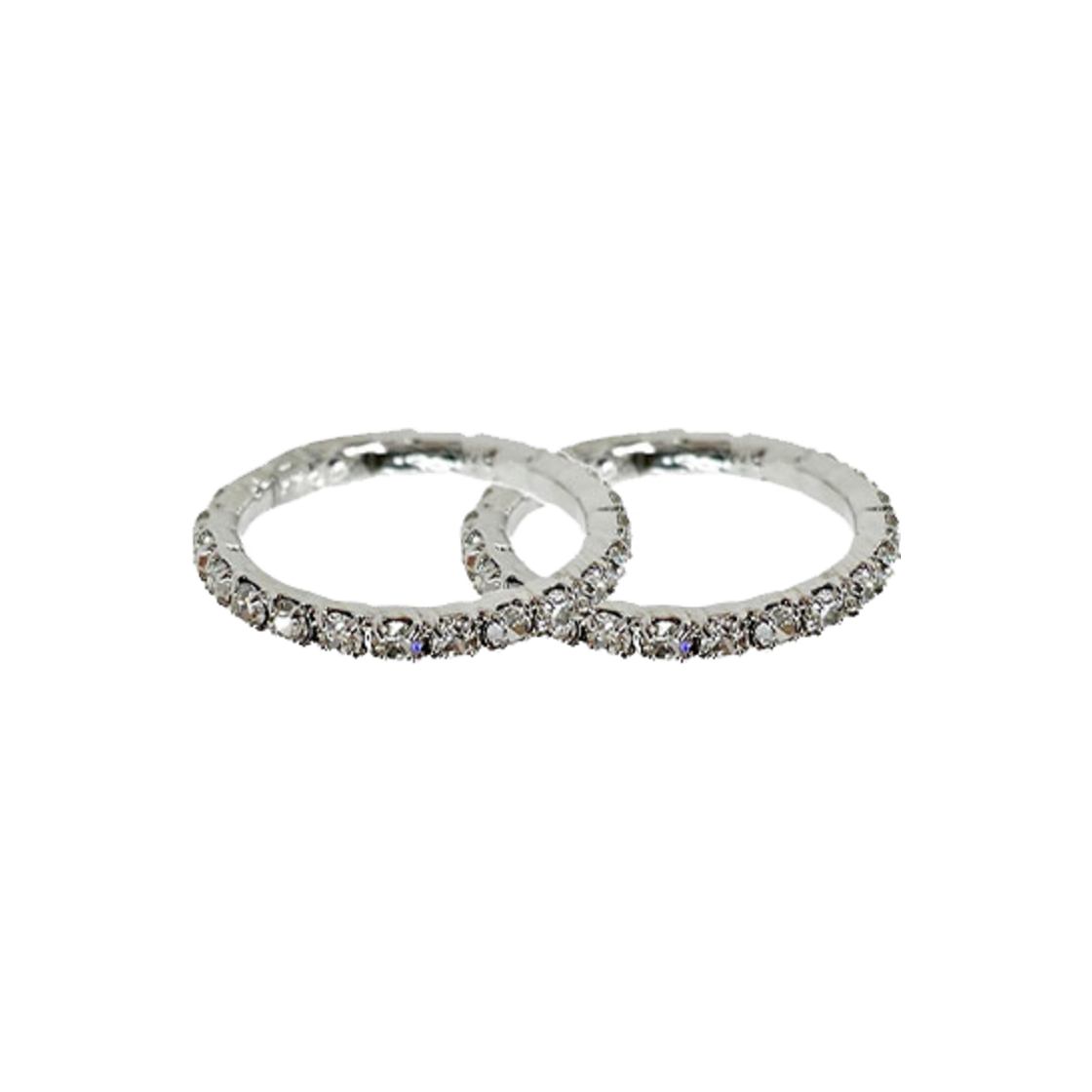 러브미몬스터 미니멀 큐빅 반지 2세트 화이트(lovememonster Minimal Cubic Ring 2 Set White) - 1