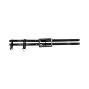 (W) Bohemian Seoul Slim Double Belt Black