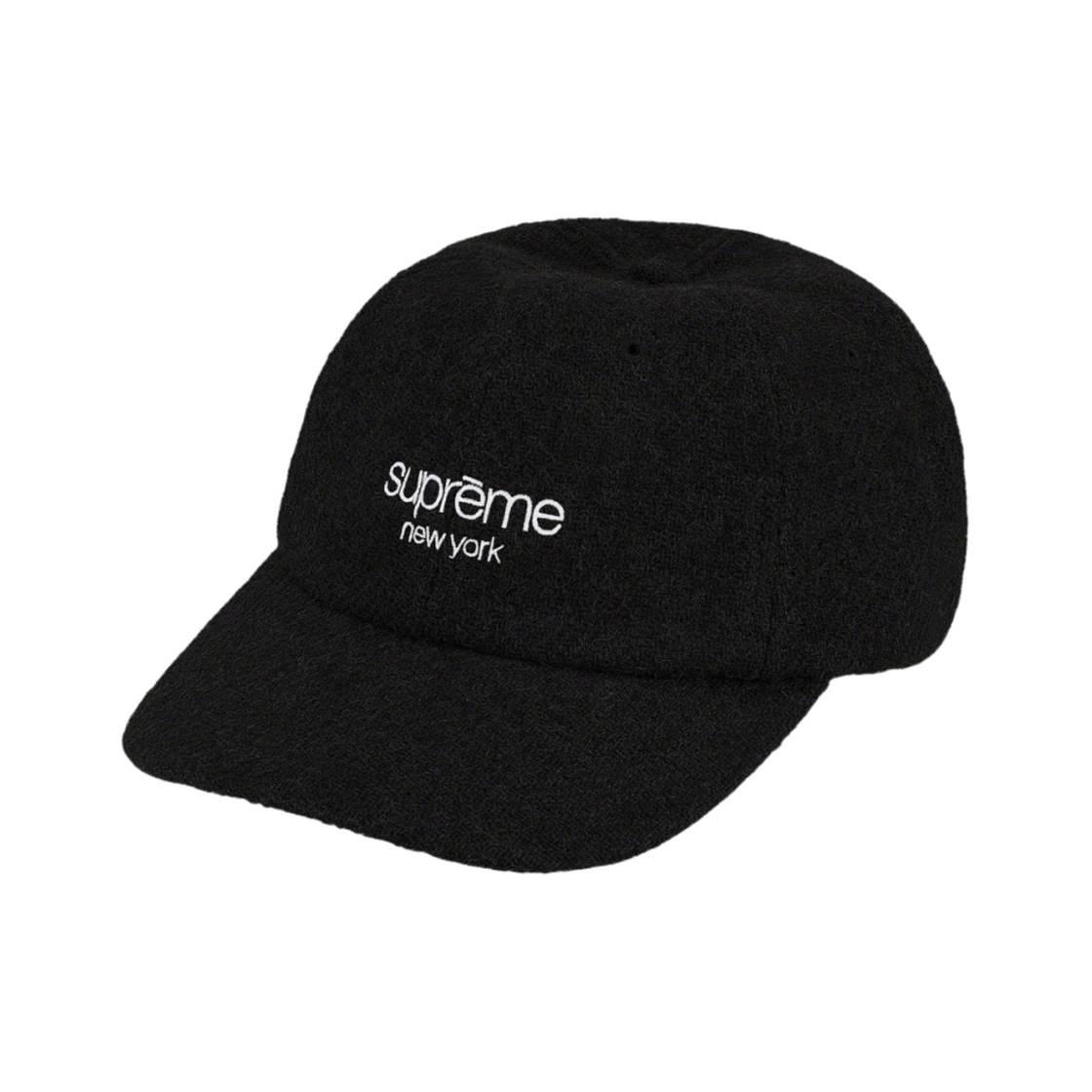 슈프림 해리스 트위드 클래식 로고 6-패널 캡 블랙 - 21FW(Supreme Harris Tweed Classic Logo 6-Panel Black - 21FW)