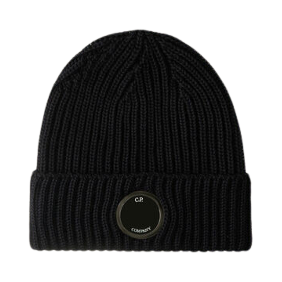 17CMAC272A005509A888 C.P. Company Extra Fine Merino Wool Lens Beanie Total Eclipse Blue - 24FW