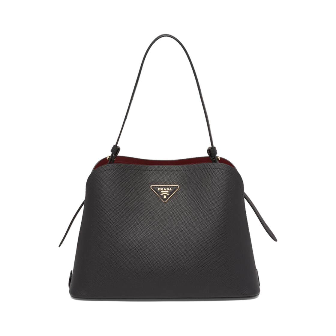 프라다 사피아노 레더 프라다 마티니 백 블랙 세리스(Prada Saffiano Leather Prada Matinee Bag Black Cerise) - 1