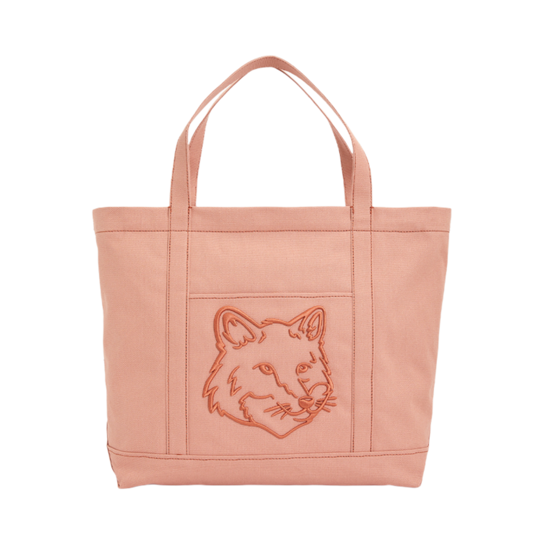 LW05104WW0107-0088 Maison Kitsune Fox Head Large Tote Bag Pink