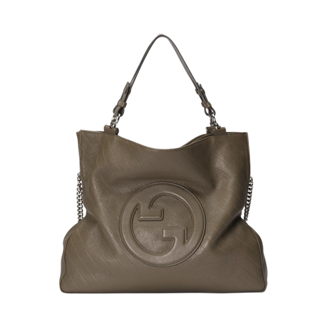 구찌 블론디 미디움 토트백 브라운 레더(Gucci Blondie Medium Tote Bag Brown Leather) - 1
