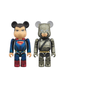 Bearbrick Superman & Armored Batman 2 Pack 100%