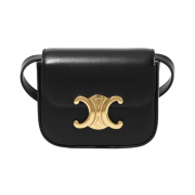 Celine Mini Claude in Shiny Calfskin Black