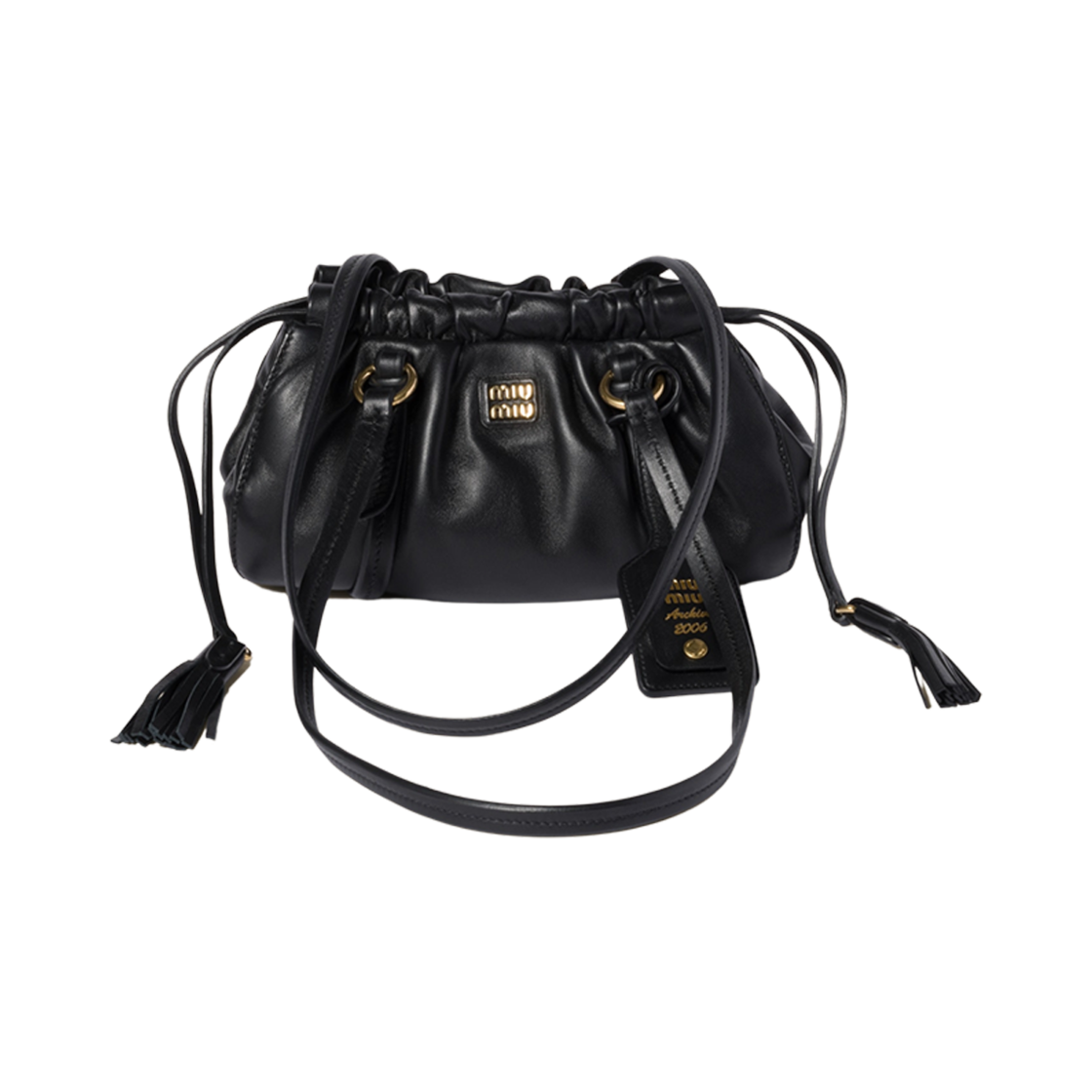 5BP089-ACSW-F0002 Miu Miu Joie Nappa Leather Mini Bag Black