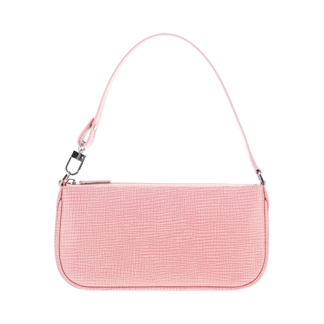 22CRRCLSVNEMED By Far Venus Embossed Leather Rachel Shoulder Bag Pink