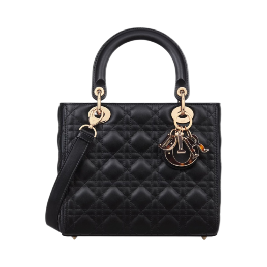 Dior Medium Lady Bag Cannage Lambskin Black