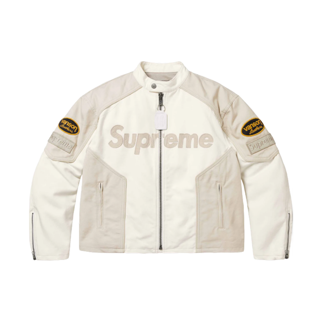 슈프림 x 밴슨 레더스 코듀라 코튼 자켓 화이트 - 25SS(Supreme x Vanson Leathers Cordura Cotton Jacket White - 25SS)