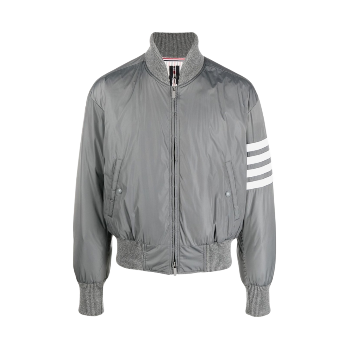 톰브라운 폴리 트윌 사선 오버사이즈 블루종 자켓 미디움 그레이(Thom Browne Poly Twill 4-Bar Oversized Blouson Jacket Medium Grey) - 1