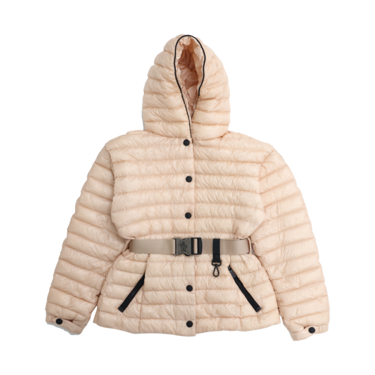 IT3HJJVO795D MONCLER Cupidone Fur Hooded Goose Down Jacket Salmon Pink