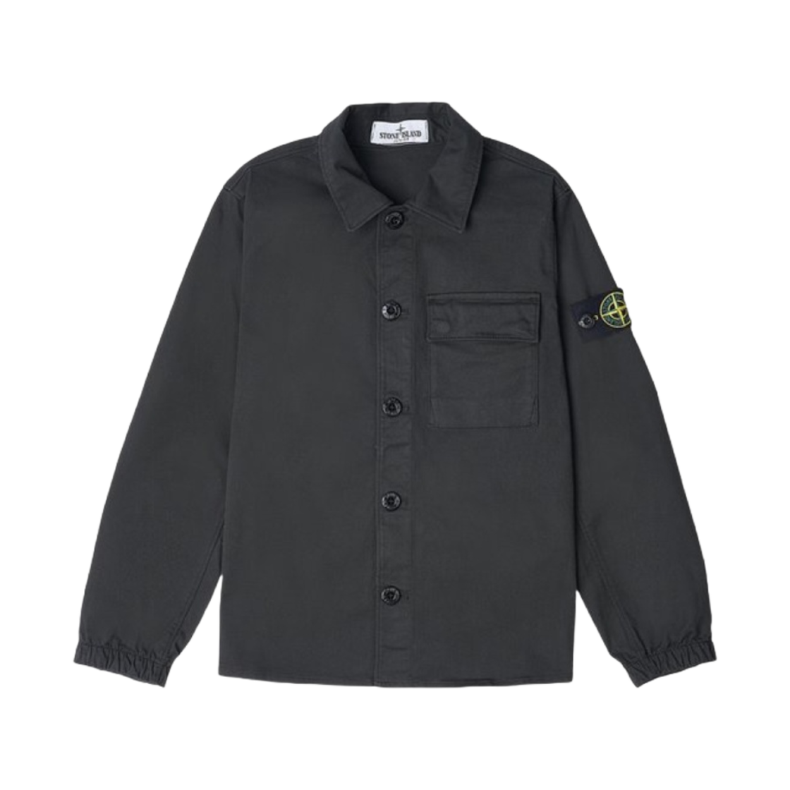 (키즈) 스톤 아일랜드 10511 코튼 오버셔츠 다크 그레이 - 23SS((Kids) Stone Island 10511 Cotton Overshirt Dark Grey - 23SS) - 1