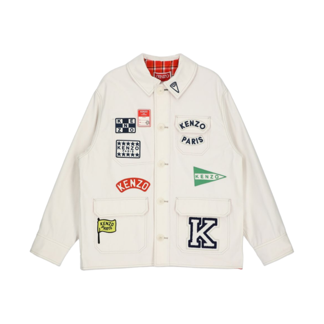 겐조 세일러 워크 자켓 화이트