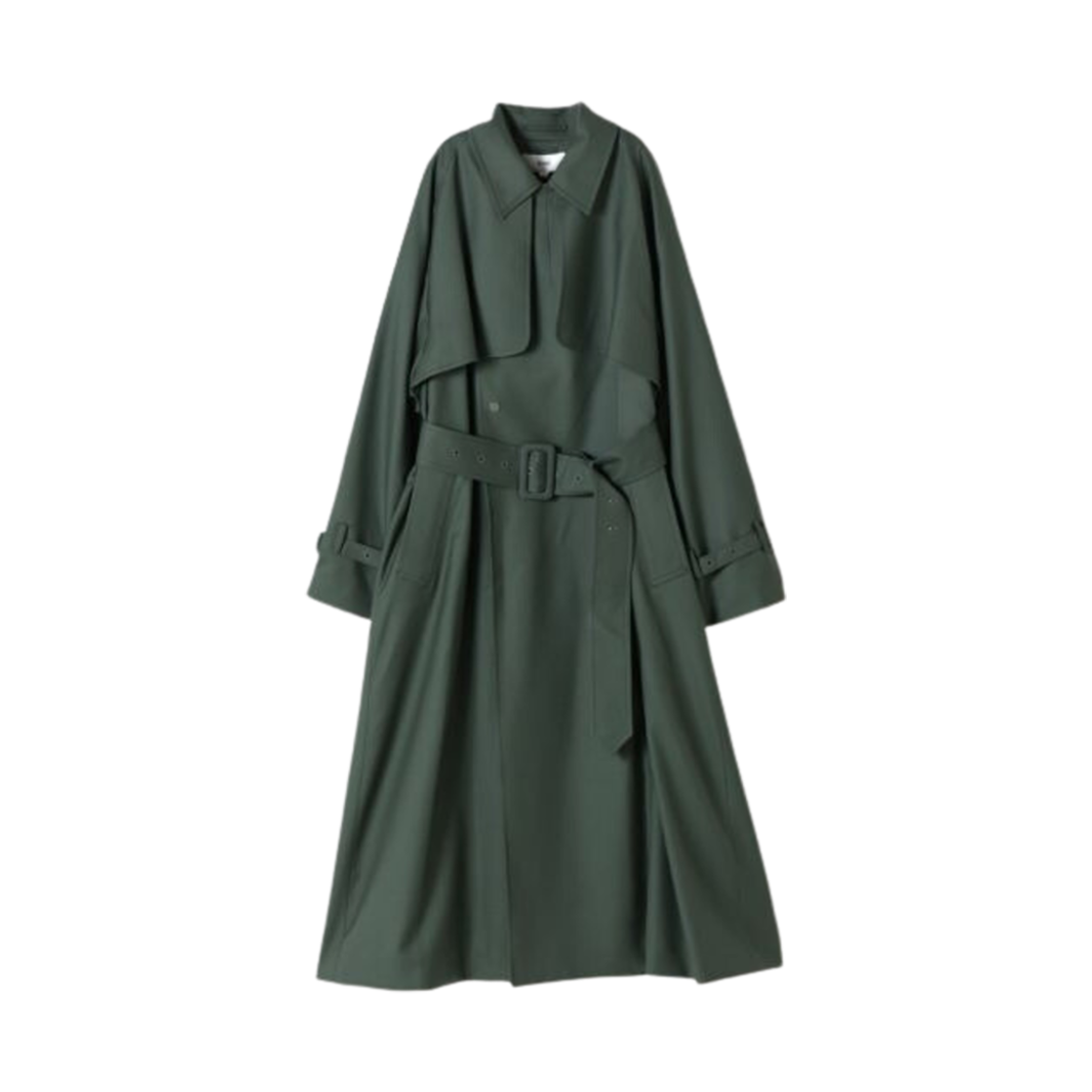 (W) 하이크 울 트렌치 코트 올리브 드랩((W) Hyke Wool Trench Coat Olive Drab)