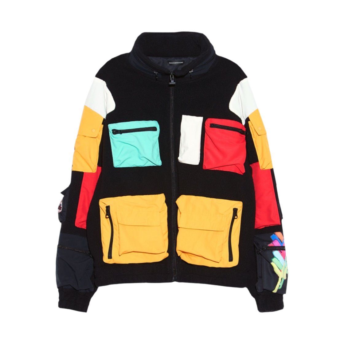 PMOJK037BK Peaceminusone Fleece Jacket #1 Black