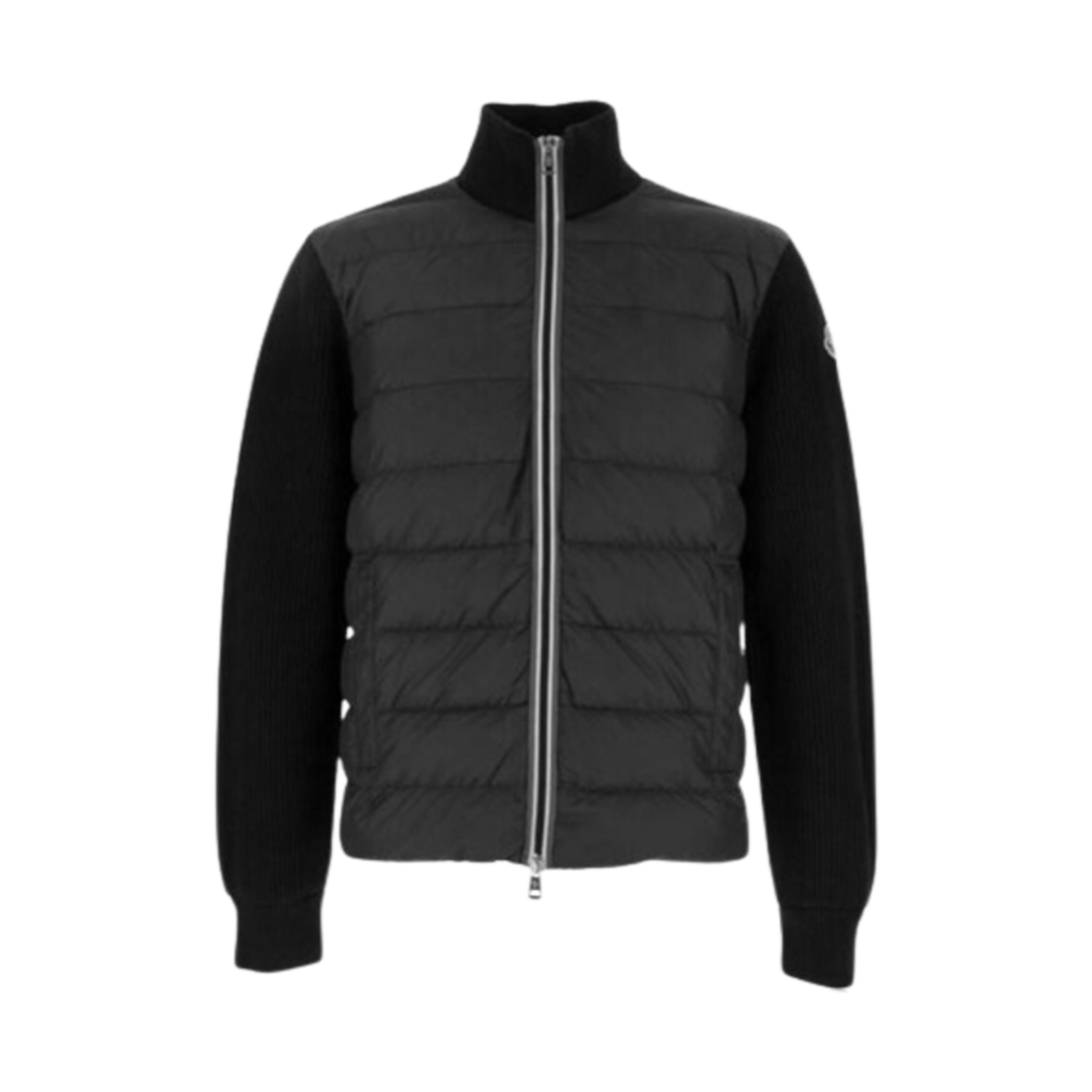 몽클레르 패딩 울 집업 가디건 블랙 - 25SS(Moncler Padded Wool Zip-Up Cardigan Black - 25SS) - 1