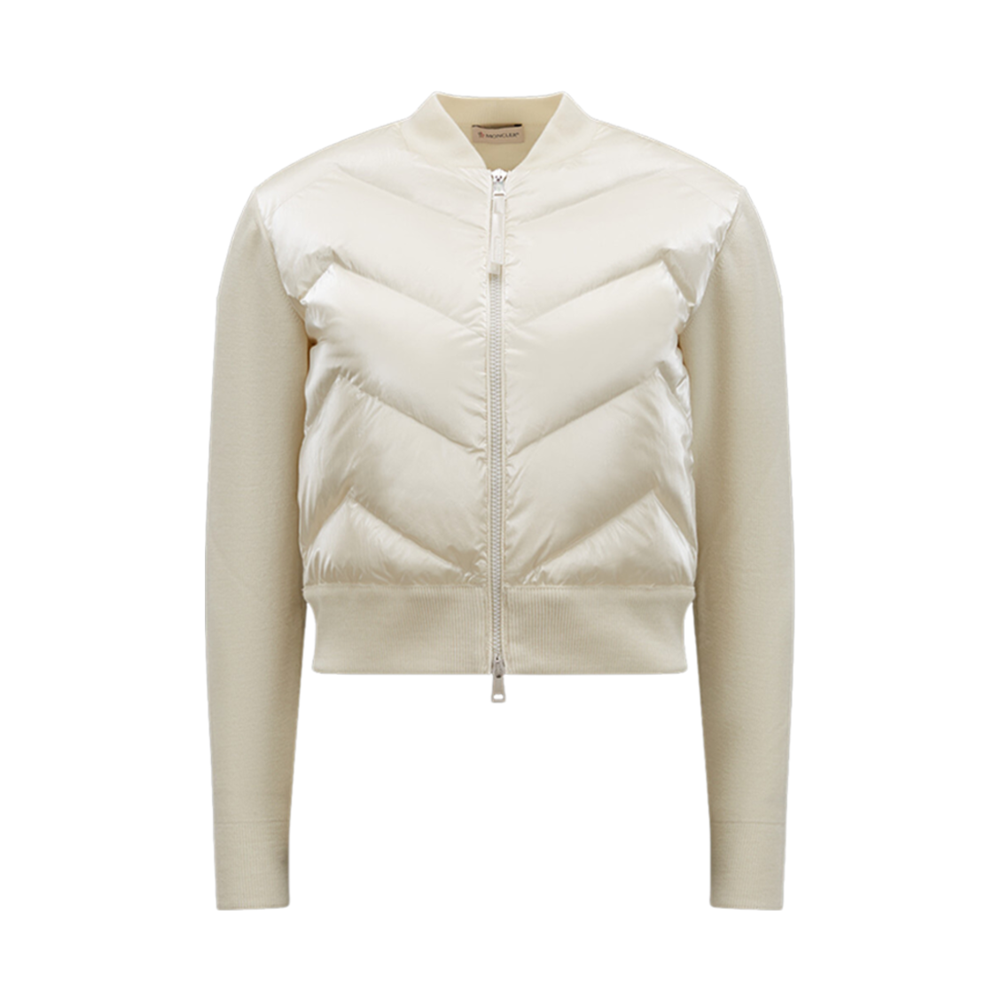 (W) 몽클레르 패딩 울 가디건 화이트 - 23SS((W) Moncler Padded Wool Cardigan White - 23SS) - 1