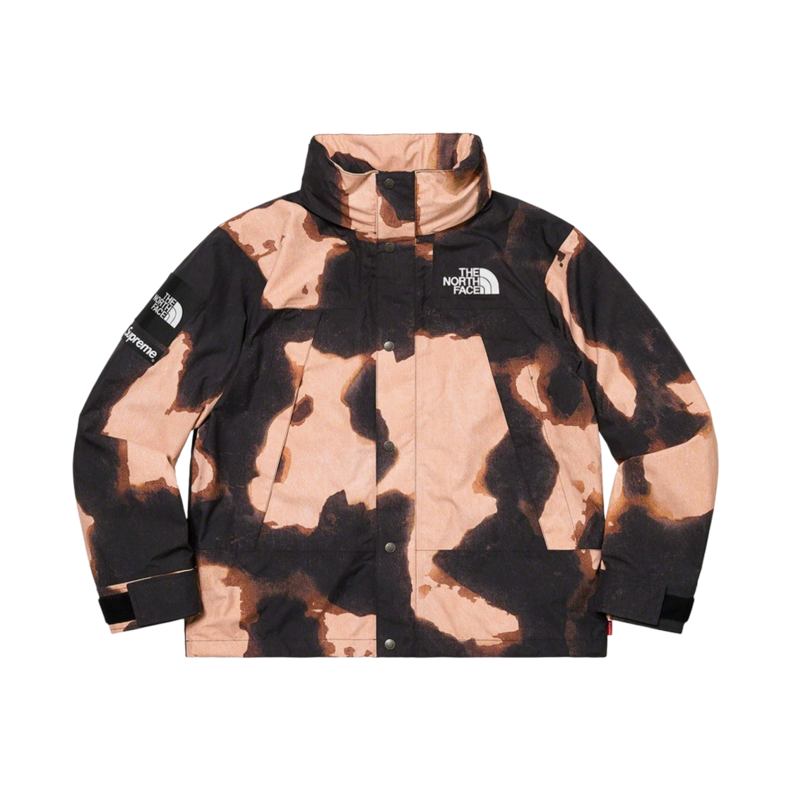 슈프림 x 노스페이스 블리치드 데님 프린트 마운틴 자켓 블랙 - 21FW