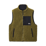 Stussy Sherpa Reversible Vest Olive