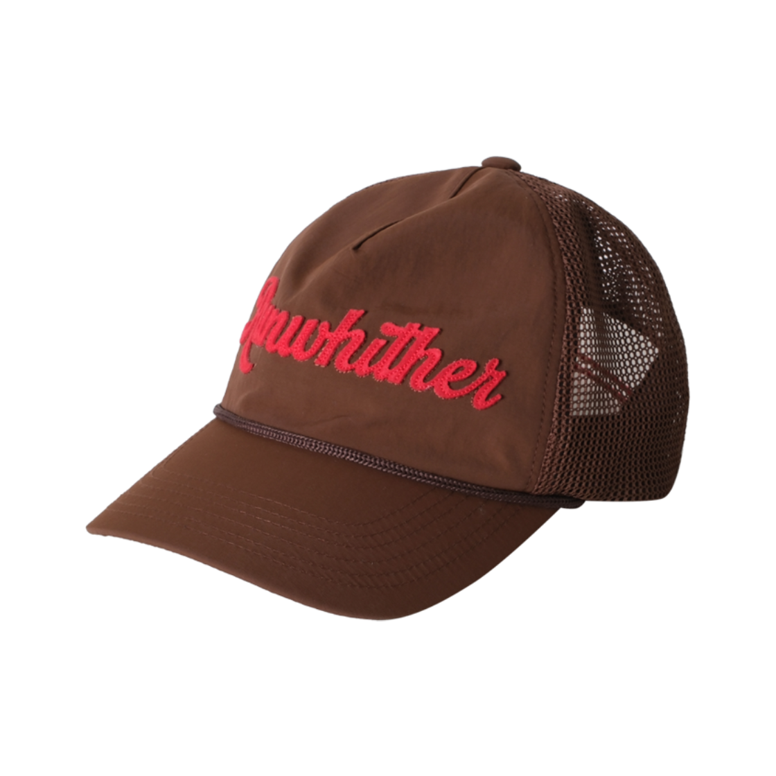 런위더 트러커 캡 브라운(runwhither Trucker Cap Brown)