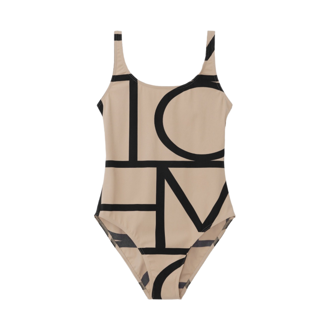213-842-795-910 (W) Toteme Monogram Swimsuit Melon Beige