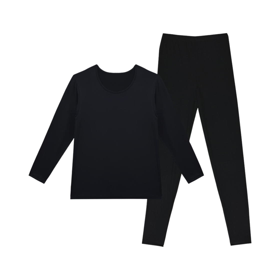 A-CT-BK-W (W) Aone Cozy Thermal Fleece Underwear Set Black