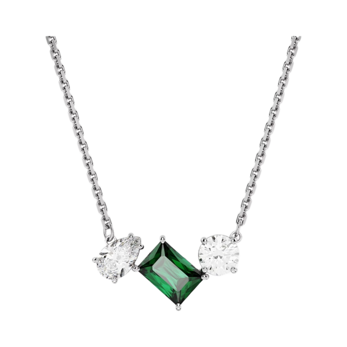 5668278 (W) Swarovski Mesmera Pendant Green Rhodium Plated