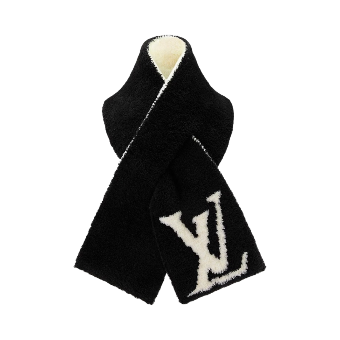 M79399 Louis Vuitton Comfy Muffler S00 Black White