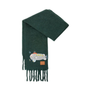 (W) Loewe Submarine Muffler in Mohair and Wool Blend Deep Forest