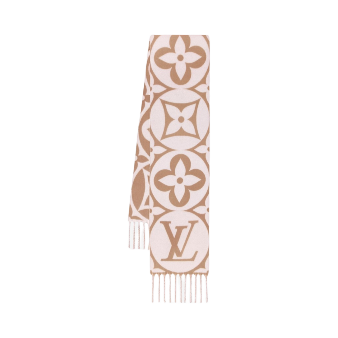 (W) 루이비통 LV 메달리언 머플러 S00 베이지 로즈