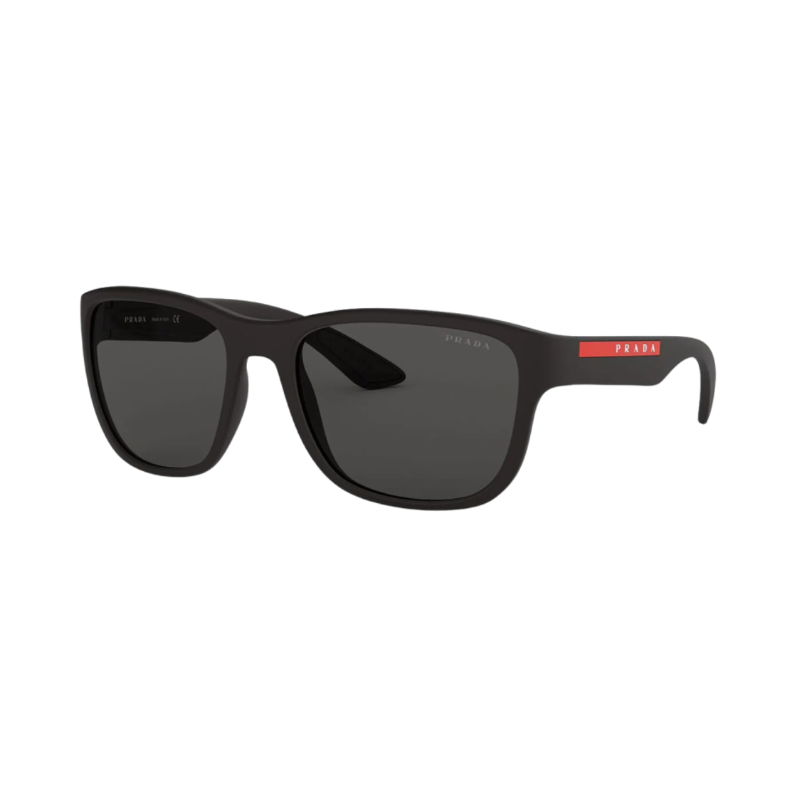 프라다 리네아 로사 선글라스 그레이 렌즈 블랙 아세테이트(Prada Linea Rossa Sunglasses Grey Lenses Black Acetate)