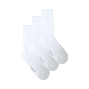Undermycar Mu.100 Anti Fxxking Logo Play Basic Socks 3 Pack White