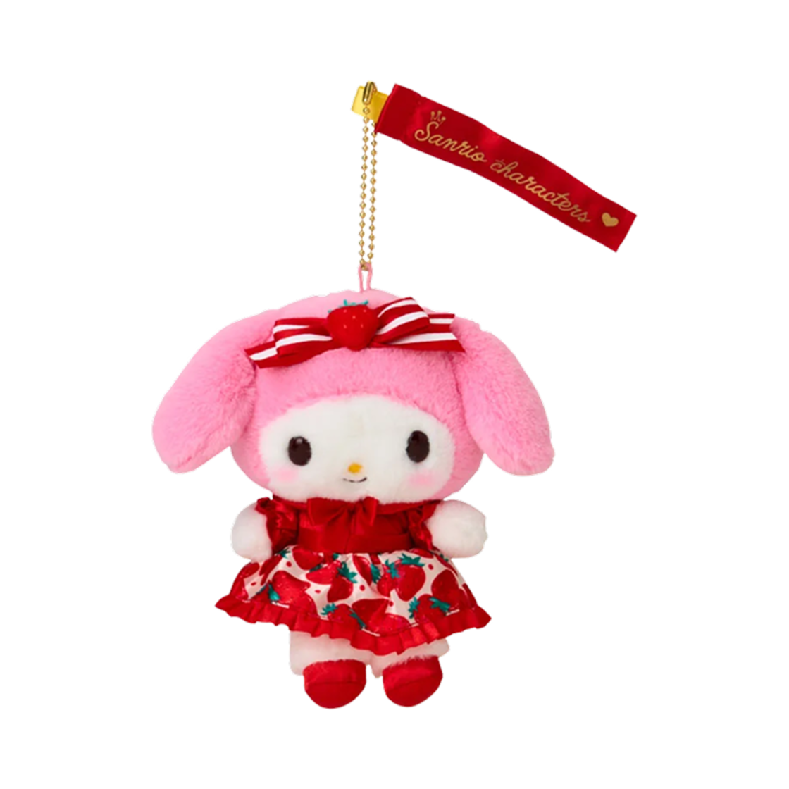 839001 Sanrio My Melody Mascot Holder Ichigo Shimbun 50th Anniversary
