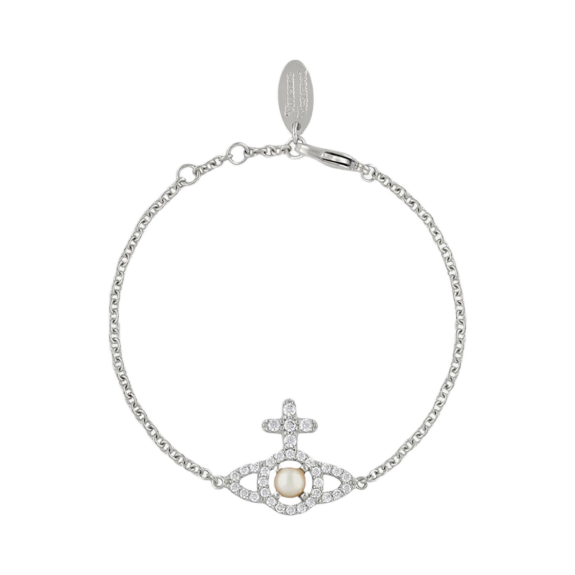 비비안 웨스트우드 올림피아 펄 체인 브레이슬릿 실버(Vivienne Westwood Olympia Pearl Chain Bracelet Silver) - 1
