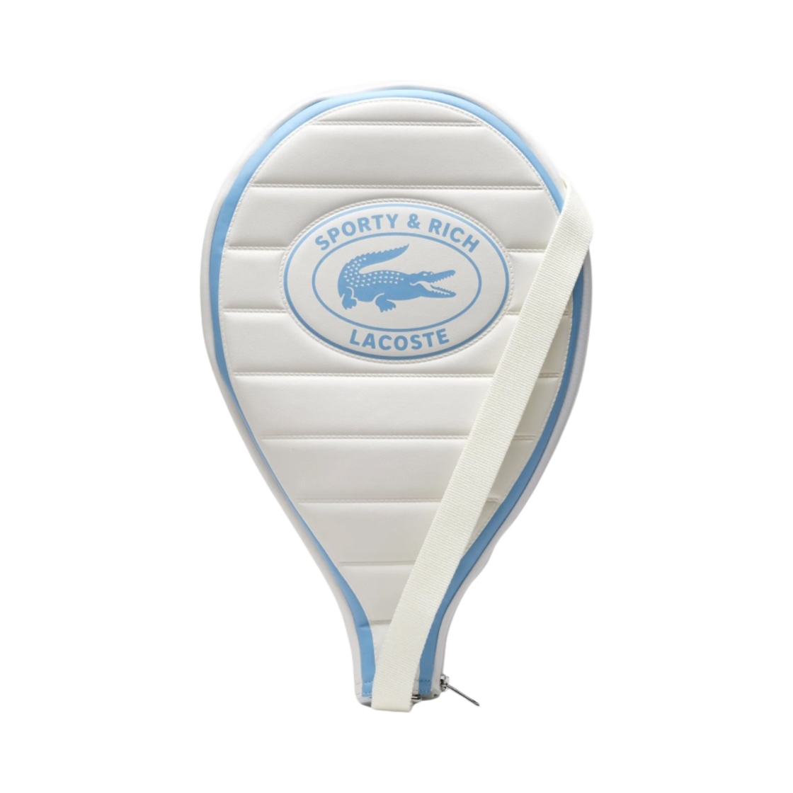 AC946PM Sporty & Rich x Lacoste Padded Racket Bag Farine Panorama