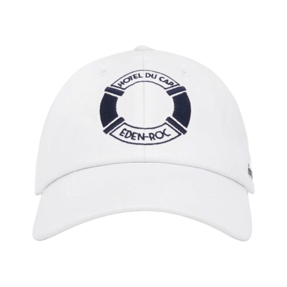 AC1072WH1 Sporty & Rich x Hotel Du Cap-Eden-Roc Buoy Hat White Navy